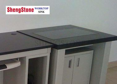 Espessura preta de Worktop 19mm da resina de cola Epoxy do laboratório com superfície do resíduo metálico
